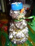 Снеговик из морских ежей. Снеговик из морских ежей.